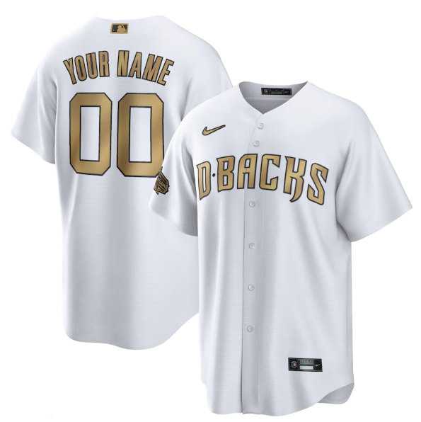Customized Men's Arizona Diamondbacks Active Player White 2022 All-Star Cool Base Stitched Jersey,We sell and wholesale Customized Men's Arizona Diamondbacks Active Player White 2022 All-Star Cool Base Stitched Jersey on line form chian!